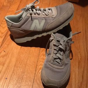 Gray new balance sneakers